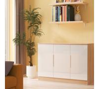 Messina Ready Assembled Gloss Bardolino Oak Effect Sideboard (H)785mm (W)1091mm (D)400mm