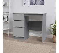 Messina Ready Assembled Grey 3 Drawer Non-Extendable Dressing Table (H)785mm (W)904mm (D)390mm