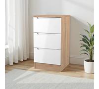 Welcome Furniture Welcome Furniutre Milan 3 Drawer Bedside - Ready Assembled