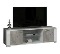 Messina White and Grey 160cm TV Unit