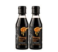 Messino Greek Honey Balsamic Cream, Pack of 2 x 250ml (500ml Total) | Traditional Gr alsamic Reduction with Natural Honey | Sweet & Tangy Flavour | Vegan, No Added Sugar