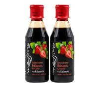 Messino Greek Strawberry Balsamic Cream 2 x 250 ml (500 ml Total) | Gourmet Balsamic Glaze with Natural Strawberry Aroma | No Added Sugar, Vegan-Friendly Vinegar Dressing for Salads, Pasta & Desserts