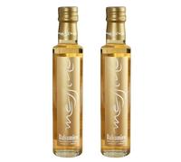 Messino Greek White Balsamic Vinegar - No Added Sugar - Vegan - Pack of 2 x 250ml Glass Bottles (Total 500ml) - Mild Acidity - Ideal for Salads, Marinades & Desserts - Made in Greece