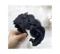 Messy Braided Headband With Teeth Synthetic Hair Plaited Headband High Elasticity Braids for Girls Women Beauty Accessory Hair Ponytail for Women Girls(Black)