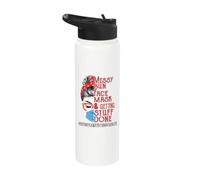 Messy Bun Face Mask Getting Stuff Patient Care Technician Stainless Steel Insulated Water Bottle