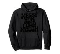 Messy Bun Funny Mom joke Pullover Hoodie