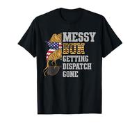Messy Bun Getting Dispatch Gone 911 Dispatcher Mom T-Shirt