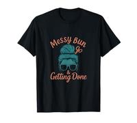 Messy Bun & Getting Done Yarn Scissors Craft novelty T-Shirt