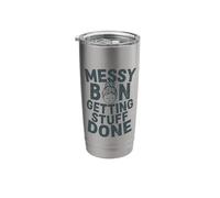 Messy Bun Getting Stuff Done Funny Mothers Day Busy Mom Stainless Steel Insulated Tumbler