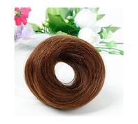 Messy Bun Hair 1PC Chignon Hairpieces with Elastic Rubber Band for Women Human Hair Bun Messy Bun Hair Piece Donut Chignon Brazilian Remy Hair Hair Bun Pieces for Women(Color:#2/30)