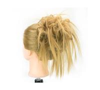 Messy Bun Hair 2pcs Messy Hair Bun Piece Updo Fake Scrunchies Extension Wavy Curly Hairpieces Ponytail Chignon Headband for Women Hair Bun Pieces for Women(Ash Blonde)
