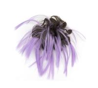 Messy Bun Hair 2pcs Messy Hair Bun Piece Updo Fake Scrunchies Extension Wavy Curly Hairpieces Ponytail Chignon Headband for Women Hair Bun Pieces for Women(Brown Light Violet)