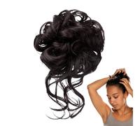 Messy Bun Hair Clip - Wavy Curly Fake Hair Bun Extensions Ponytail Hairpieces - Volume Style Claw Ponytail Holder Hairpieces for Girls Ladies Bride Girlfriend