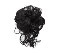 Messy Bun Hair Hair Wig High-Resilience Elastic Band Easy Care Anti-slip Breathable Dress Up Natural Look Heat-friendly Chignon Wig for Party Hair Bun Pieces for Women(Color:Black)