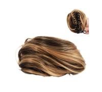 Messy Bun Hair Mini Claw Clip in Messy Cat Ears Hair Synthetic Short Claw on Chignon Hair Extension Donut Updo Claw Clip In Hairpiece for Women Hair Bun Pieces for Women(Color:FB001-106)