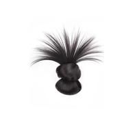 Messy Bun Hair Piece Clip-in - Heat Resistant Synthetic Curly Chignon for Women,Synthetic Hair Ponytail Easy No-Sew Hair Extension(Natural Black)