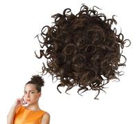 Messy Bun Hair Piece Curly Wavy Pieces for Women Updo Ponytail Donut Chignons Accessories 0835