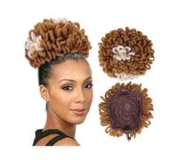 Messy Bun Hair Piece Dreadlock Bun Afro High Puff Drawstring Ponytail Hair Bun Hairpieces Faux Locs Clip In Ponytail Extensions Synthetic Hair Buns Pieces for Black Women Bun Extensions (Color : L