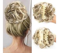 Messy Bun Hair Piece for Updos Bun Extension Clips for Women, Claw Clip for Thick Hair, Fancy Bun Extension Clips Curly Hair Bun, Clip In Hair Pieces, Synthetic Fake Hairpieces