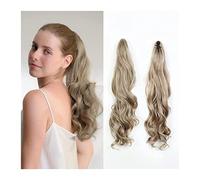 Messy Bun Hair Piece for Women 1-Pack Messy Bun Claw Clip Ponytail Hair Extension 18" Curly Braided Synthetic Women Wig Hair Bun Piece(005)
