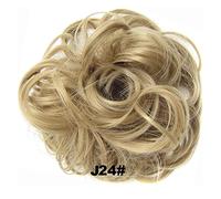 Messy Bun Hair Piece for Women 1 Pack Messy Bun Hair Hoops Ponytail Extensions Synthetic Donut Curly Wavy Wigs for Women Hair Bun Piece(J24)