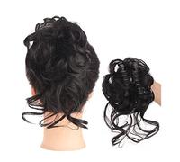 Messy Bun Hair Piece for Women 1-Pack Messy Curly Bun Hair Hoop Extension Synthetic Curly Wavy Claw Clip Hair Piece Donut Bun Female Hair Extensions Hair Extensions Hair Scrunchies(11)