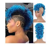 Messy Bun Hair Piece for Women 1-Pack Synthetic Bun High Ponytail Afro Ponytail with Bangs Curly with Drawstring Ponytail Extension Hair Clip Wigs Hair Extensions Hair Scrunchies(10)