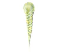 Messy Bun Hair Piece for Women 15 Inch Synthetic Hair String Braid Ponytail Bun Fishtail Extension Women Long Straight Braided Wig Hair Bun Piece(8)