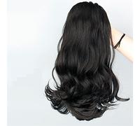 Messy Bun Hair Piece for Women 18 Inch Synthetic Long Curly Wavy with Drawstring Bun Wig Ponytail Hair Extensions Women Accessories Hair Bun Piece(1B)