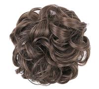 Messy Bun Hair Piece for Women 1pc Messy Bun Hair Slice Synthetic Curly Ponytail Extensions Elastic Bungee Ties for Daily Wear Hair Bun Piece(4)