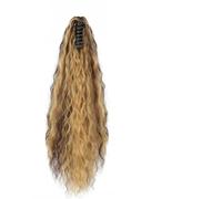 Messy Bun Hair Piece for Women 22inches Messy Bun Long Curly Wavy Synthetic Claw Clip Ponytail Braid Extension Women Hair Accessories Hair Bun Piece(SU88 4H27)