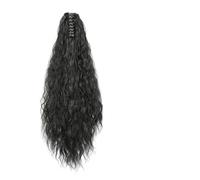 Messy Bun Hair Piece for Women 22inches Messy Bun Long Curly Wavy Synthetic Claw Clip Ponytail Braid Extension Women Hair Accessories Hair Bun Piece(SU88 1B)