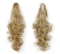 Messy Bun Hair Piece for Women Long Wavy Ponytail Big Claw Clip Wave Hair Clip Hair Extension Fashion Synthetic Heat Resistant Ponytail Women's Wig Hair Extensions Hair Scrunchies(02)