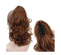 Messy Bun Hair Piece for Women Short Wavy Ponytail Hair Extensions Ladies Synthetic Ponytail Claw Clip For Everyday Use Party Ponytail Wig Hair Bun Hair Extensions Hair Scrunchies(01)