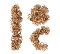 Messy Bun Hair Piece for Women Synthetic Bun Messy with Rubber Band Donut Curls for Women High Temperature Fiber Ponytail Hair Extension Hair Bun Piece(A)