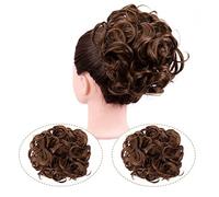 Messy Bun Hair Piece for Women Synthetic Messy Bun Wave Curly Hair Extensions Comb Clip In Accessories for Women Hair Bun Piece(6A#)