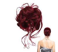 Messy Bun Hair Piece - Wavy Curly Bun Hairpieces For Women | Styling Ponytail Holder | Natural Look Hair Extensions | Easy To Use Hairpieces Wigs For Dating Event Party Wedding Casual Occasions