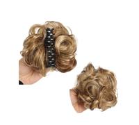 Messy Bun Hair Piece Wavy Curly Synthetic Hair Bun Extensions with Claw Clip, Natural Looking Tousled Chignon for Women Girls Elegant or Chic Look(86H10)