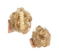 Messy Bun Hair Piece Wavy Curly Synthetic Hair Bun Extensions with Claw Clip, Natural Looking Tousled Chignon for Women Girls Hair Ponytail for Women Girls(27T613)