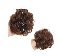 Messy Bun Hair Piece Wavy Curly Synthetic Hair Bun Extensions with Claw Clip, Natural Looking Tousled Chignon for Women Girls Elegant or Chic Look(2-30)