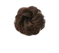 Messy Bun Hair Synthetic Chignon with Rubber Band Brown Blonde Straight Hair Curly Chignon Hairpiece Bun Drawstring for Women Hair Bun Pieces for Women(T1B/4/30)