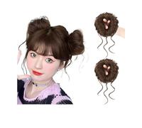 Messy Bun Hair Synthetic Hair Bun Chignon Messy Curly Hair Band Elastic Scrunchy False Hair Pieces For Women Hairpins Black Brown Hair Bun Pieces for Women(Color:Natural Color)