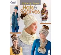 Messy Bun Hats & Scarves: 8 trendy messy bun hats with coordinating scarf patterns!