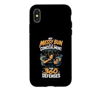 Messy Bun Krav Maga Defense Tactic Case for iPhone X/XS