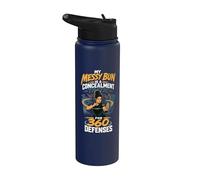 Messy Bun Krav MAGA Defense Tactic Stainless Steel Insulated Water Bottle