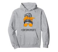 Messy Bun Life of an ADHD Mom Mother's Day Neurodivergent Pullover Hoodie