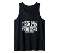 Messy Bun Mom - Three sons Tank Top