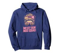 MESSY BUN MUD SQUAD Mascara Run Mudding Family Muddy Sisters Pullover Hoodie