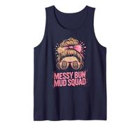 Messy BUN MUD Squad Mascara Run Mudding Family Muddy Sisters Tank Top