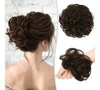 Messy Bun Piece 100% Human Messy Rose Bun for Women Real Scrunchies Updo Hairpieces Chignon Extension（Blonde Mixed Dark Blonde）